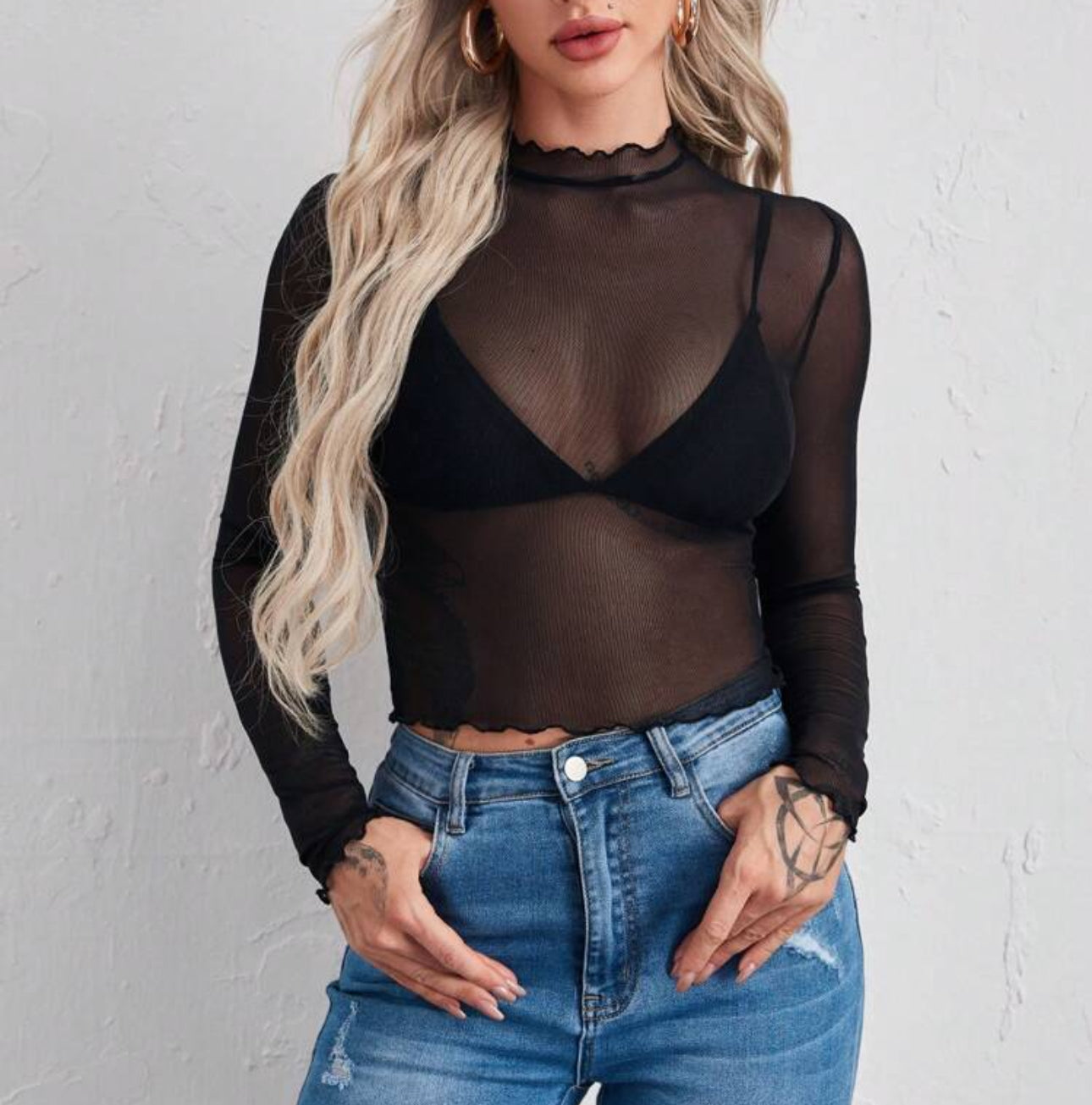 Mesh long sleeve