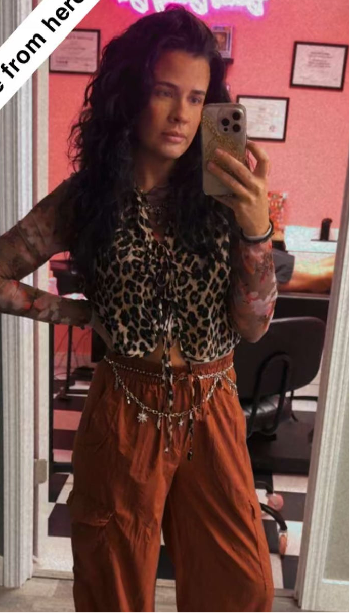 Cheetah tie vest