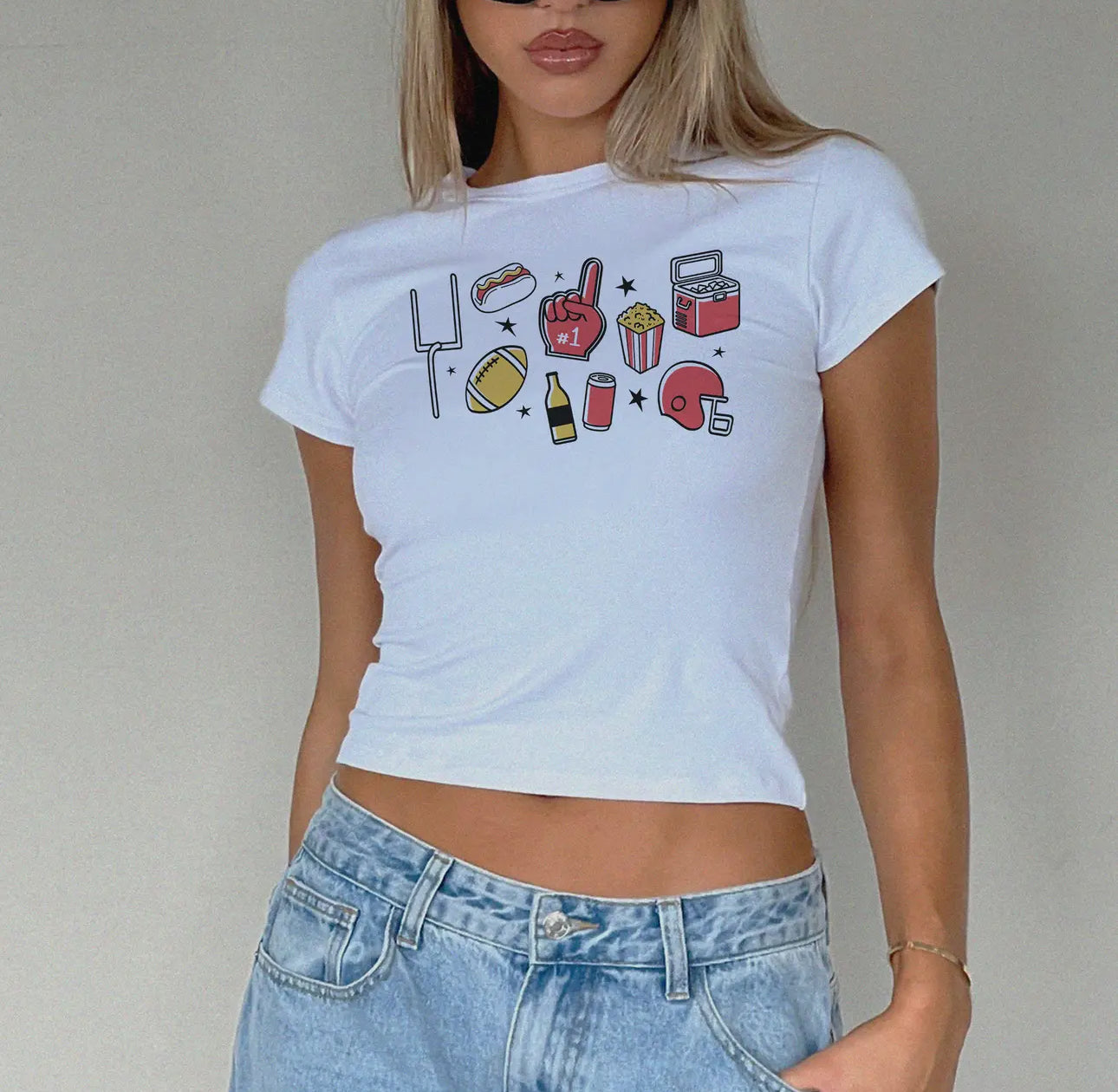 Football baby tee