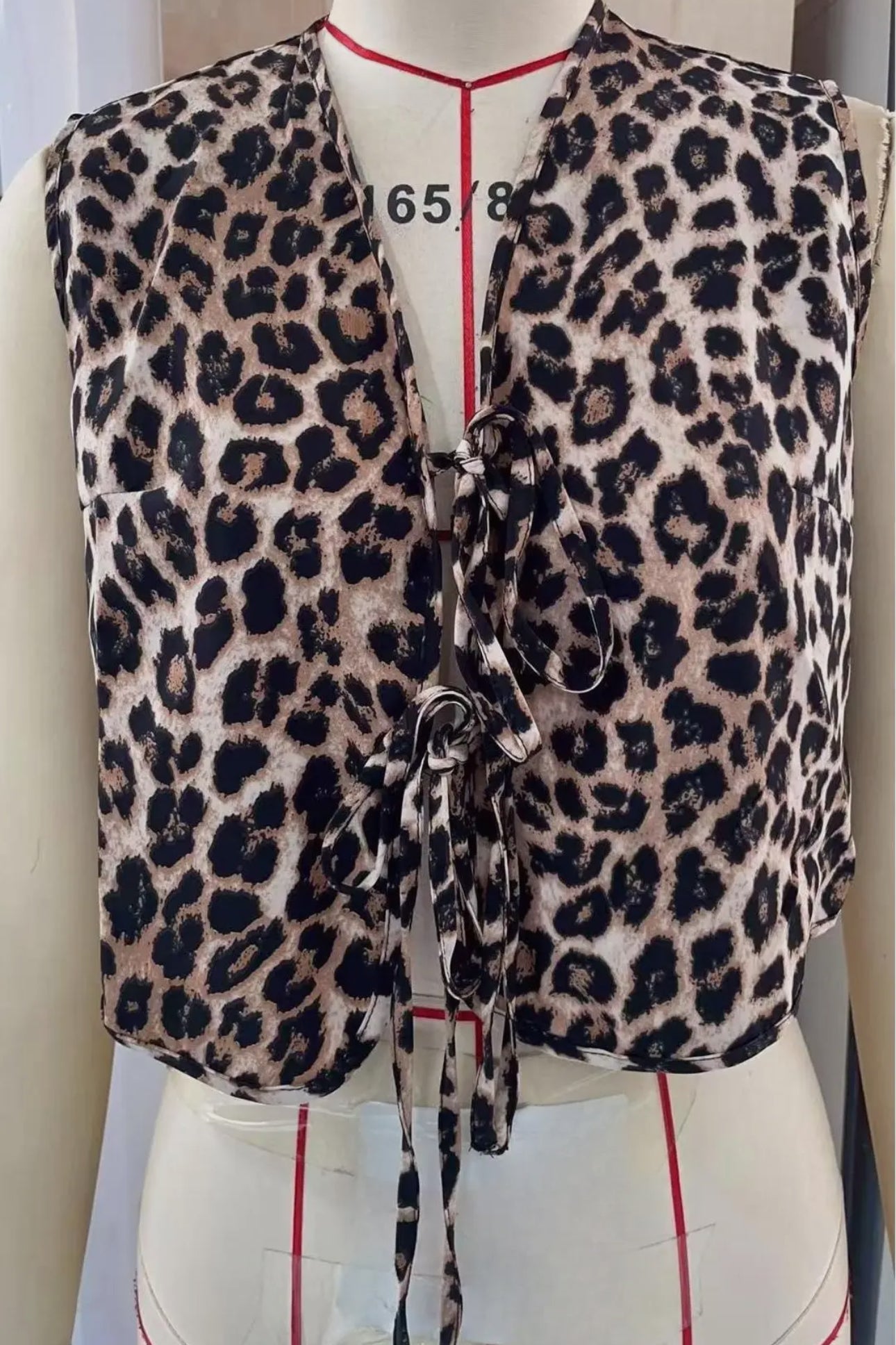 Cheetah tie vest
