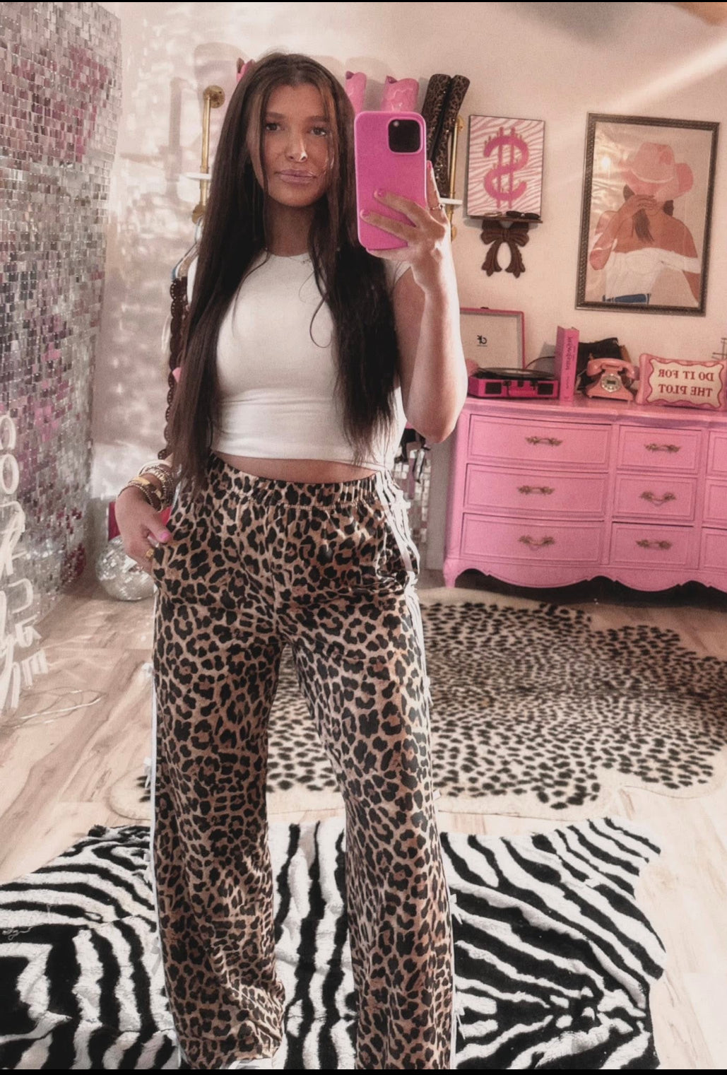 Cheetah bow pants