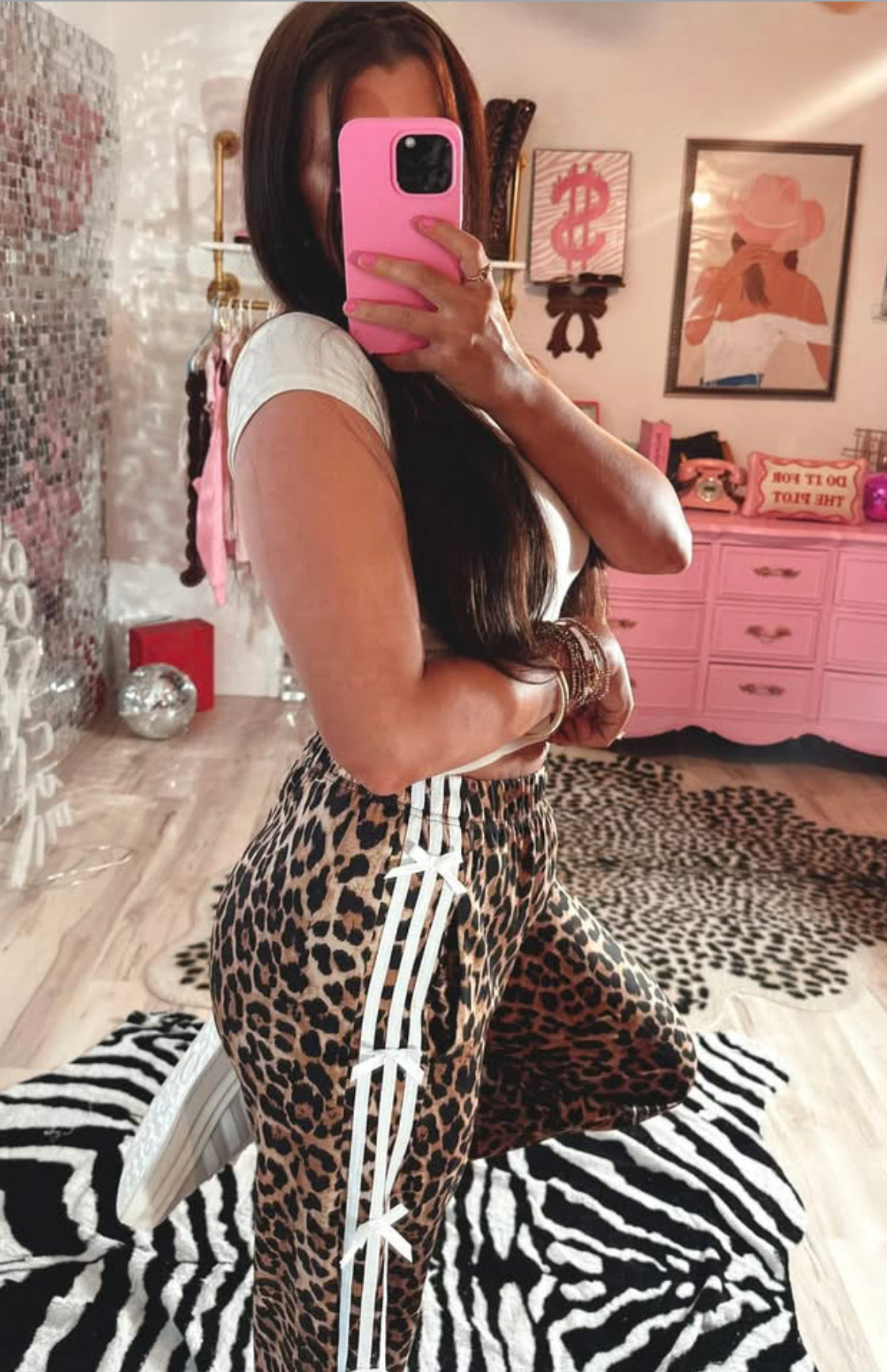 Cheetah bow pants
